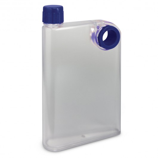 Clear Royal Blue Flat Bottles